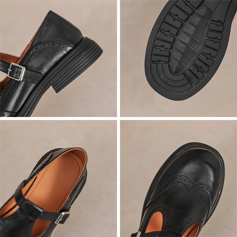 הדס | נעלי מרי ג'יין אלגנטיות מעור